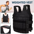 110lbs Exercise Weight Vest Weighted Adjustable Fitness Training Workout Sports