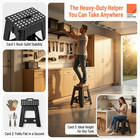18 Inch Folding Step Stool Max Load 400 Lbs Chair   Plastic Stools For Adults