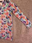 Nwot Lands    End Girls Cover Up Swimwear Size Xl 14-16 Floral Multicolored Hooded