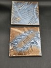 2 Paolo Soleri  Studio Art Pottery Tile 5 1 2    Arcosanti Cosanti Brown Blue Euc 