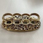 Vintage Gold Tone Floral Lipstick Holder The Bucklers 1960s Hollywood Regency