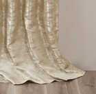 Gold Metallic Damask Total Blackout Thermal Curtain Panel - Set Of 2 - 50   x84   
