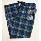 Nautica Pajama Pants Large Men s Blue Plaid Lightweight Comfy Cozy Fleece Nwt