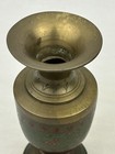 Vintage  Antique Indian Hand Crafted Engraved Bronze Solid Brass Vase Etched 6 