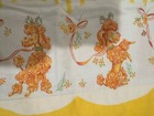 Vintage Flour Sacks Yellow Poodles Fabric Pillow Cases