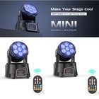 2pcs 105w Mini Moving Head Light Stage Light Beam Rgbw Dj Disco Party Remote
