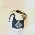 Charmae Shields Nasteway Native American  Seed Pot Sphere Acoma Pottery Signed