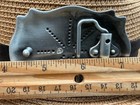 Antiqued Silver Gold Initial R Rectangle Western Cowboy Floral Vine Belt Buckle