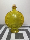 Vintage 7    Yellow Sun Glass Bottle Bud Base Sun Face Bohemian Retro Decor