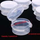 50 Pcs Empty Plastic Cosmetic Jars 5g With Snap Lids For Travel  Samples