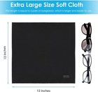 6pcs Large Microfiber Eyeglass Cleaning Cloths 12x12 Inch Screen Cleaner