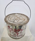 Vintage Metal Silver Tone Stumpy Minnow Bucket