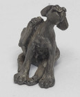Vintage Hudson Pewter Dog Figurine 1978 Usa Signed Philip Kraczkowski