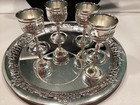 Communion Set   8     Plate With 4 Cups And Canvas Bag