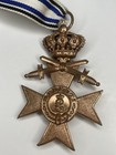 Wwi Bavarian Military Merit Cross 3rd Class Crown Swords Merenti Original Ribbon