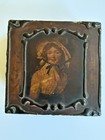 Vintage Victorian Lady Small Wooden Box Handcrafted In Italy Antique 4    Square