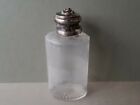 Antique Victorian Memento Mori Skull Bones Silver Minerva Crystal Bottle