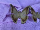 Set Of Three Vintage Brass Tone Butterfly Wall Art Decor