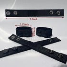 4 Pcs Nylon Duty Belt Keepers  Double Snaps For 2   Wide Police Duty Belt  Black