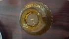 Vintage 1950s  Unknown Maker Yellow   Amber Pressed Glass Bowl  See Pictures