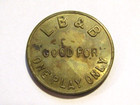 One Play Only Lb b Arcade Brass Token coin No Date