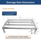 Gsw 36 w X 20 d X 8 h Aluminum All-welded Dunnage Racks For Floor Storage