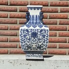 Chinese Porcelain Blue And White Square Vase