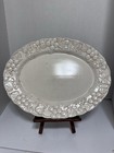 Metlox Poppytrail Grapes White Oval  Platter Made In California Glossy