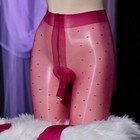 Women Men 1d Cleancut Shiny High Gloss Dot Tights Sheer Silky Glittery Pantyhose