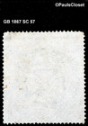 Gb 1867 Sc 57 Queen Victoria 5sh Rose Plate 2 Used No Gum Wm 26 Fine