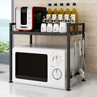 Kitchen Storage Cart 2-tier Microwave Oven Rack Utility Workstation Stand Shelf