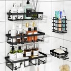 5 Pack Shower Caddy Organizer Rack Shelf For Inside Shower  Adhesive Bathroom   