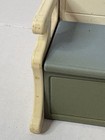 Vintage Little Tikes Blue White Toy Box Bench Chest Victorian For Doll House 