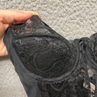 Vtg Cabernet Corset Bustier Top Womens 32c Black Lace Sheer Gothic Sexy