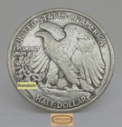 1943 Walking Liberty  Half Dollar  90  Silver  Average Circulated -  a38