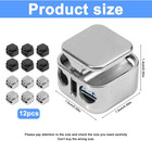 12pcs Heavy Duty Cord Locks  Double Hole Metal Press Cord Locks Pull Cord Stop F