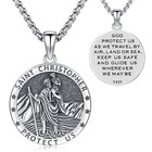 925 Sterling Silver St Michael St Christopher St Benedict Jesus Crucifix Medal N