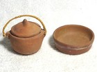 Negrito Novelty Pottery Indigenous Philippines Red Terra Cotta Bowl Pot Wicker H