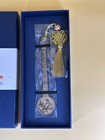 Chinese Wooden Yueqin Bookmark With Gold Knot Tassel Gift Box