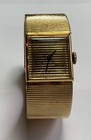 Vintage Marcel Boucher Watch Gold 17 Jewels Cuff Manual Wind Working