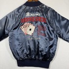 Vintage Satin Bomber Jacket Binion   s Horseshoe World Series Of Poker Las Vegas M