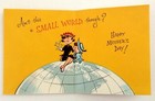 Vintage Unused Mother s Day Greeting Card Volland To Mother Girl Flower Bouquet