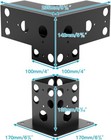 4 Pack Pergola Brackets Kit 3-way Corner Bracket gazebo Kit Post Base