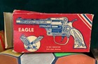 Vintage 50s Kilgore Eagle Toy Six Shooter Cap Pistol Gun W  Original Box No 227