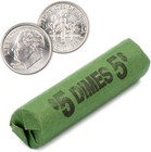 20x Dime Coin Wrappers  Flat Paper Rolls For Dimes-free Shipping