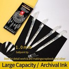 1mm Fine Point Gel Ink Pen Set Artists Drawing  4 Pack  White Gel Pens