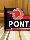 Pontiac Flange Sign Sales Service Gas Oil Parts Vintage Style Wall Decor
