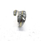 Freedom   Hope S925 Sterling Silver Feather Ring Size Adjustable