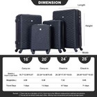 Travelhouse Luggage Set 4-piece Abs Suitcase With Spinner Wheels  With Tsa Lock