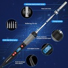 90w Digital Electric Soldering Iron Kit Tempe Adjustable Welding Tool Solder Gun